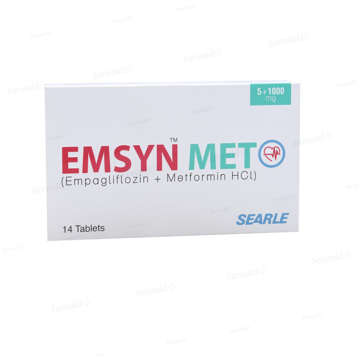 Picture of Emsyn Met 5/1000mg Tab 14x1s